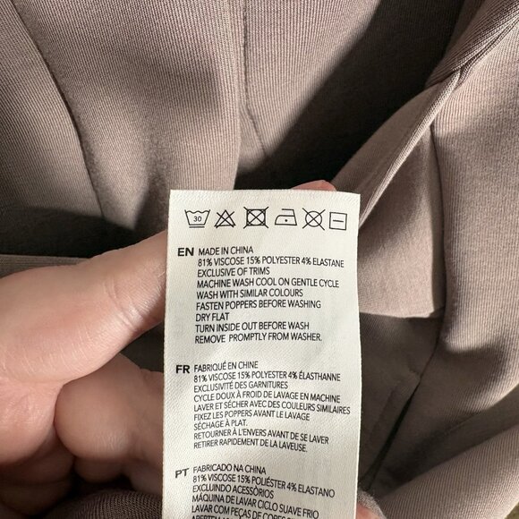 Varley Women M Taupe Snap Front Longline Tie Waist DoubleSoft Anset Jacket - Picture 12 of 14